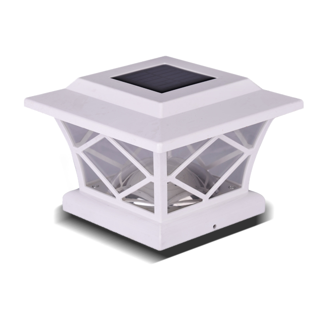 2211-F10 WH Lumină pentru grădină peisagistică cu cap de stâlp cu model alb cu diamant 2211-F10 WH Lumină pentru grădină peisagistică cu cap de stâlp cu model alb cu diamant