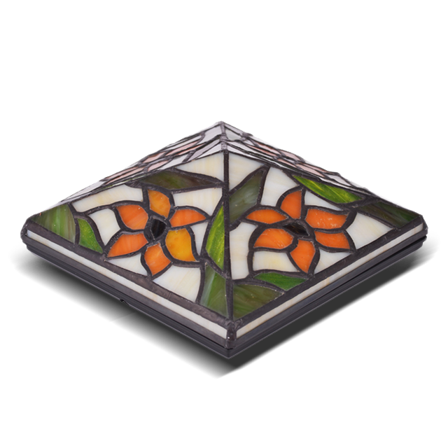 2211-TC1 Capac de stâlp impermeabil din sticlă și plastic Tiffany 2211-TC1 Capac de stâlp impermeabil din sticlă și plastic Tiffany