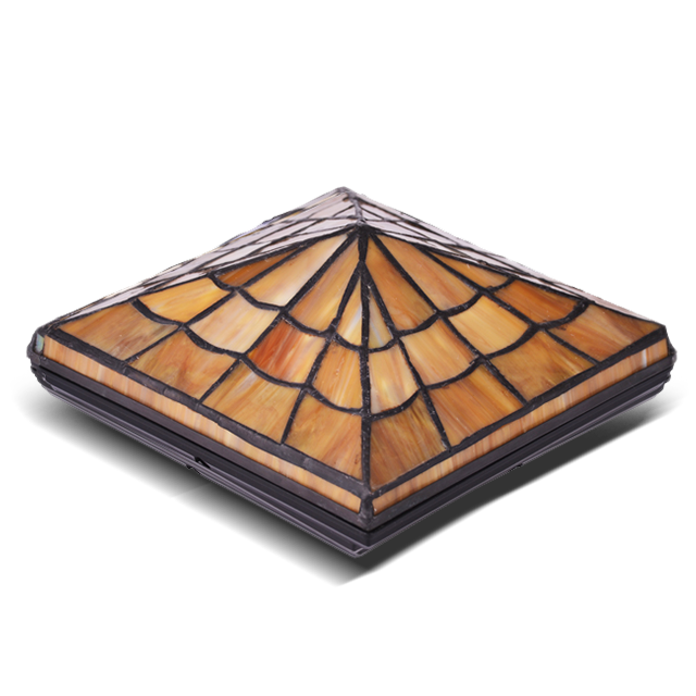 2211-TC6 Capac de stâlp din vitraliu Tiffany clasic 2211-TC6 Capac de stâlp din vitraliu Tiffany clasic